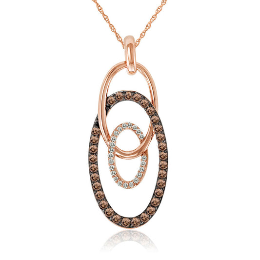 Le Vian Grand Sample Sale Pendant featuring Chocolate Diamonds, White Diamonds set in 14K Rose Gold - BirthStone.com