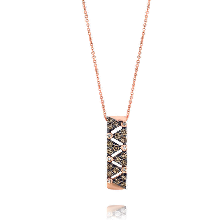 Le Vian Pendant featuring Chocolate Diamonds, White Diamonds set in 14K Rose Gold - BirthStone.com