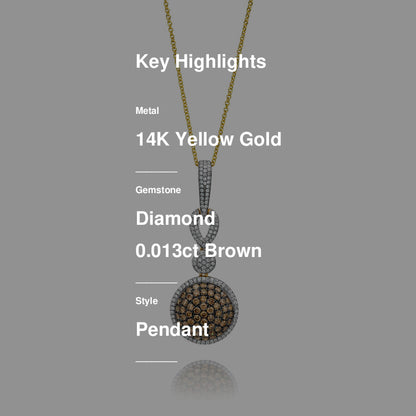 Le Vian Pendant featuring Chocolate Diamonds, White Diamonds set in 14K Yellow Gold