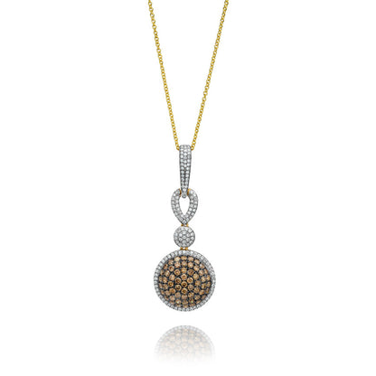 Le Vian Pendant featuring Chocolate Diamonds, White Diamonds set in 14K Yellow Gold - BirthStone.com