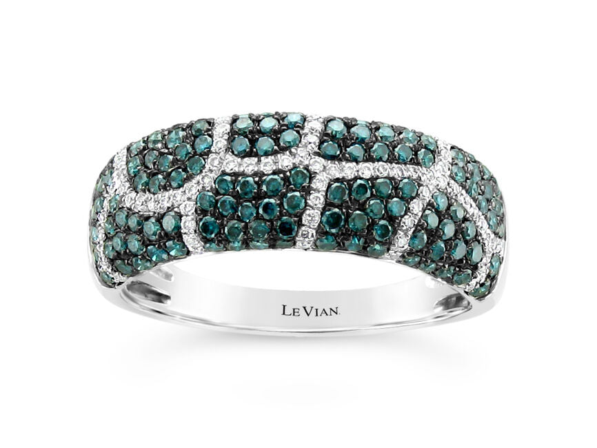 Le Vian Exotics Ring featuring Blueberry Diamonds, White Diamonds set in 14K White Gold - BirthStone.com