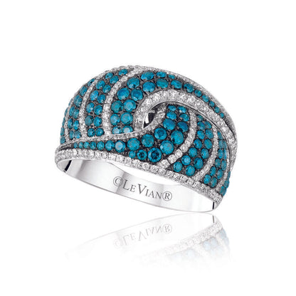 Le Vian Exotics Ring featuring Blueberry Diamonds, White Diamonds set in 14K White Gold - BirthStone.com