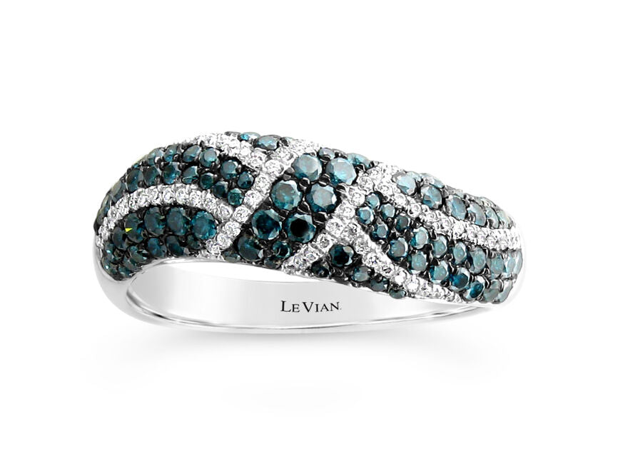 Le Vian Exotics Ring featuring Blueberry Diamonds, White Diamonds set in 14K White Gold - BirthStone.com