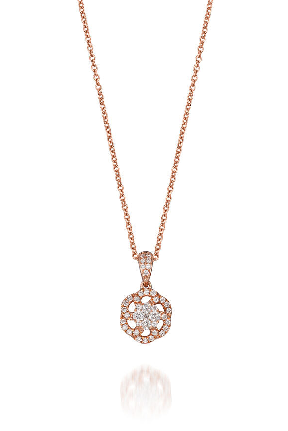 Le Vian Grand Sample Sale Pendant featuring White Diamonds set in 14K Rose Gold - BirthStone.com