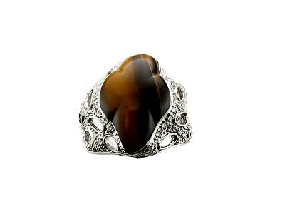 Le Vian Grand Sample Sale Ring featuring Tiger Eye Vanilla Diamonds set in SLV - BirthStone.com