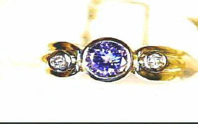 Le Vian Grand Sample Sale Ring featuring Blueberry Tanzanite set in 14K Honey Gold - BirthStone.com