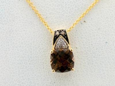 Tibetan Smoky Quartz Crystal Pendant Necklace — Crystal Power & Light Co