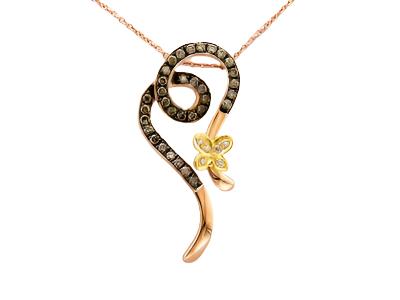 Le Vian Grand Sample Sale Pendant featuring Chocolate Diamonds, Vanilla Diamonds set in 14K Two Tone Gold - BirthStone.com