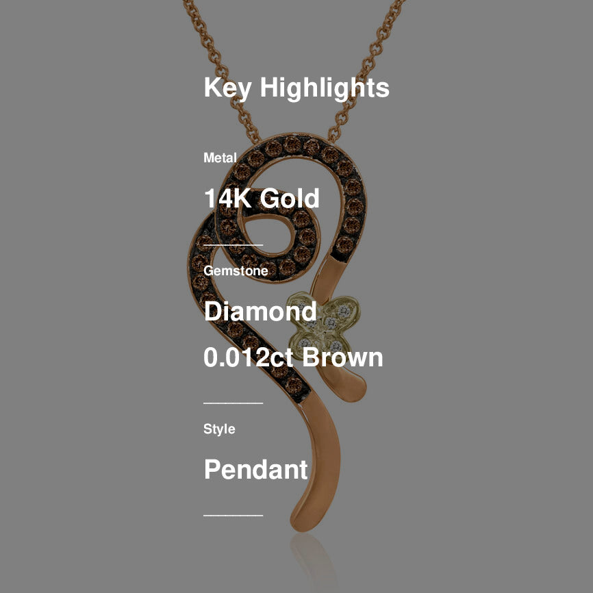 Le Vian Grand Sample Sale Pendant featuring Chocolate Diamonds, Vanilla Diamonds set in 14K Two Tone Gold