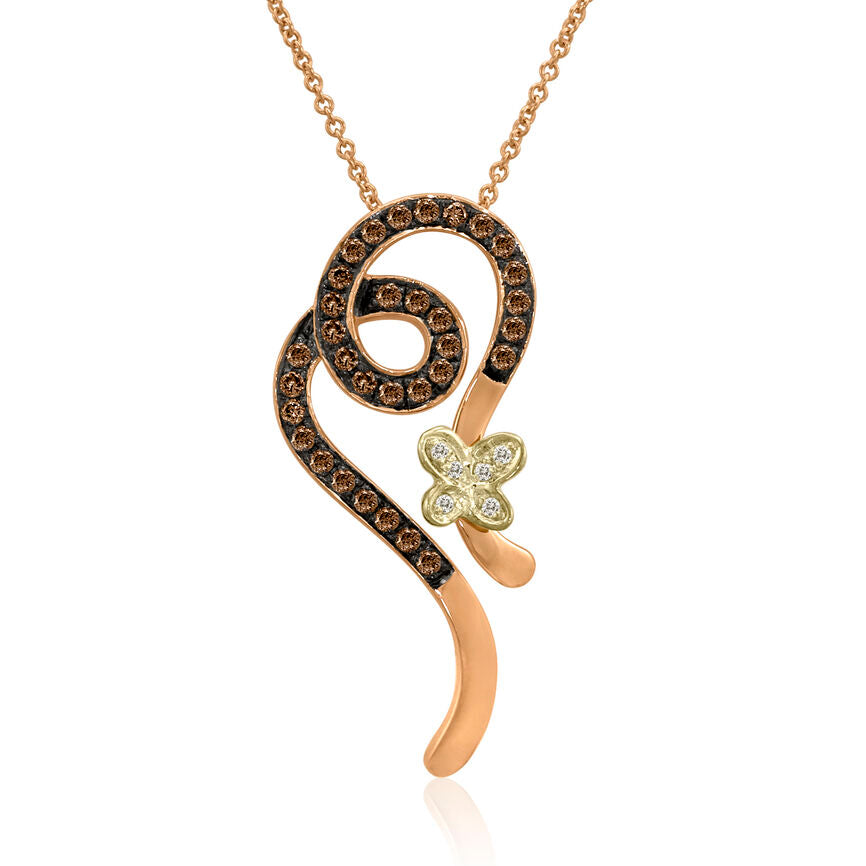 Le Vian Grand Sample Sale Pendant featuring Chocolate Diamonds, Vanilla Diamonds set in 14K Two Tone Gold - BirthStone.com