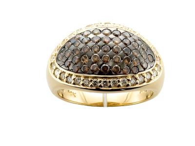 Le Vian Grand Sample Sale Ring featuring Chocolate Diamonds, Vanilla Diamonds set in 14K Honey Gold - BirthStone.com