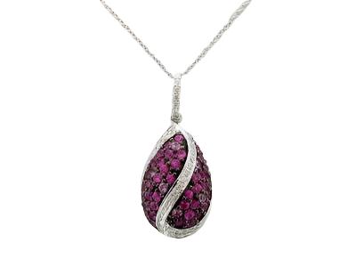 Le Vian Grand Sample Sale Pendant featuring Bubble Gum Pink Sapphire Vanilla Diamonds set in 14K Vanilla Gold - BirthStone.com