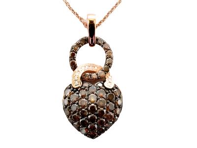 Le Vian Grand Sample Sale Pendant featuring Chocolate Diamonds, Vanilla Diamonds set in 14K Strawberry Gold - BirthStone.com