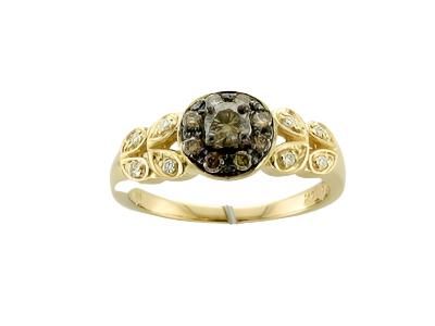 Le Vian Grand Sample Sale Ring featuring Chocolate Diamonds, Vanilla Diamonds set in 14K Honey Gold - BirthStone.com