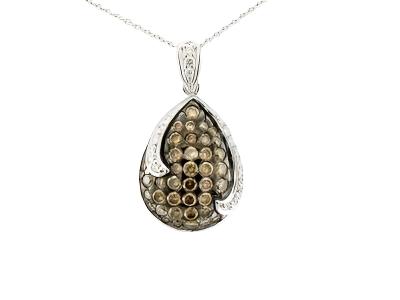 Le Vian Grand Sample Sale Pendant featuring Chocolate Diamonds, Vanilla Diamonds set in 14K Vanilla Gold - BirthStone.com