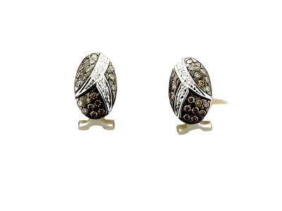 Le Vian Grand Sample Sale Earrings featuring Chocolate Diamonds, Vanilla Diamonds set in 14K Vanilla Gold - BirthStone.com