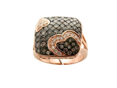 Le Vian Grand Sample Sale Ring featuring Chocolate Diamonds, Vanilla Diamonds set in 14K Strawberry Gold - BirthStone.com