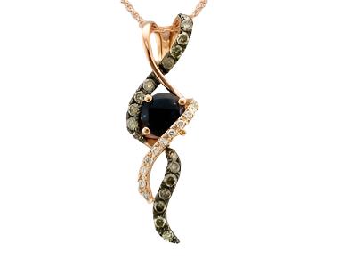 Le Vian Grand Sample Sale Pendant featuring Iolite Chocolate Diamonds, Vanilla Diamonds set in 14K Strawberry Gold - BirthStone.com