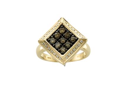 Le Vian Grand Sample Sale Ring featuring Chocolate Diamonds, Vanilla Diamonds set in 14K Honey Gold - BirthStone.com