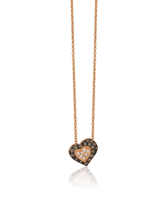 Le Vian Grand Sample Sale Pendant featuring Chocolate Diamonds, Vanilla Diamonds set in 14K Strawberry Gold - BirthStone.com