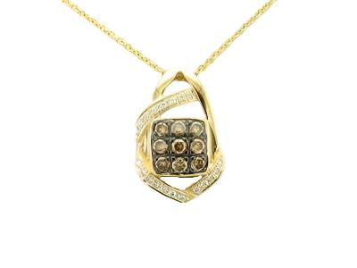 Le Vian Grand Sample Sale Pendant featuring Chocolate Diamonds, Vanilla Diamonds set in 14K Honey Gold - BirthStone.com