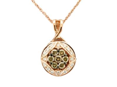 Le Vian Grand Sample Sale Pendant featuring Chocolate Diamonds, Vanilla Diamonds set in 14K Strawberry Gold - BirthStone.com