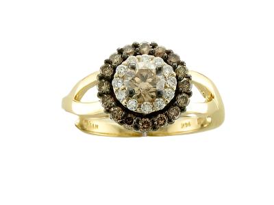 Le Vian Grand Sample Sale Ring featuring Chocolate Diamonds, Vanilla Diamonds set in 14K Honey Gold - BirthStone.com