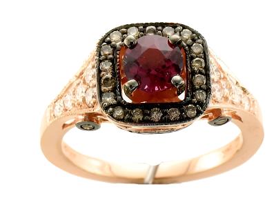 Le Vian Grand Sample Sale Ring featuring Lavender Spinel Vanilla Diamonds, Chocolate Diamonds set in 14K Strawberry Gold - BirthStone.com