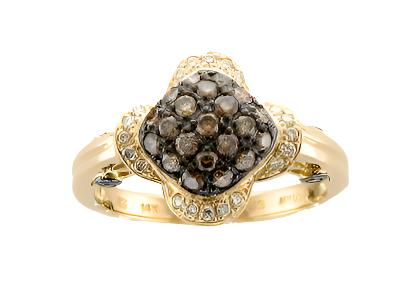 Le Vian Grand Sample Sale Ring featuring Chocolate Diamonds, Vanilla Diamonds set in 14K Honey Gold - BirthStone.com