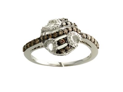 Le Vian Grand Sample Sale Ring featuring Chocolate Diamonds, Vanilla Diamonds set in 14K Vanilla Gold - BirthStone.com