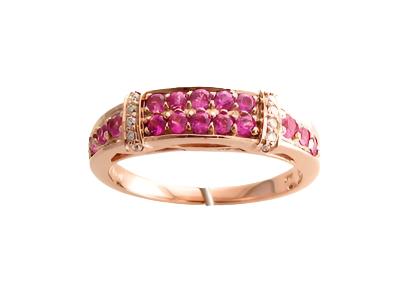 Le Vian Grand Sample Sale Ring featuring Bubble Gum Pink Sapphire Vanilla Diamonds set in 14K Strawberry Gold - BirthStone.com