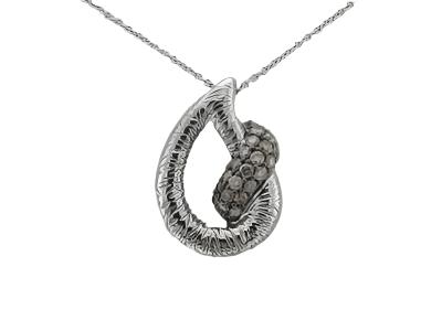 14K WHITE GOLD DIAMOND  PENDANT