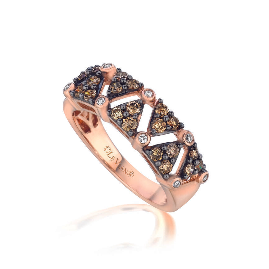 14K STRAWBERRY GOLD DIAMOND  RING