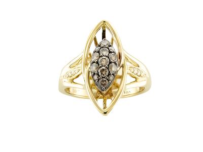 14K YELLOW GOLD DIAMOND  RING