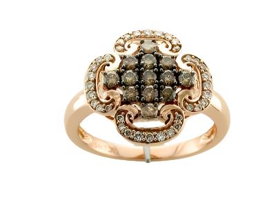 Le Vian Grand Sample Sale Ring featuring Chocolate Diamonds, Vanilla Diamonds set in 14K Strawberry Gold - BirthStone.com