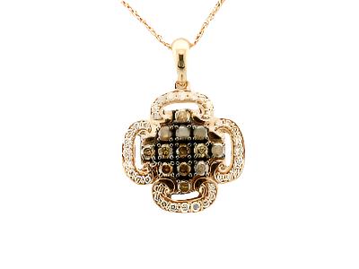 Le Vian Grand Sample Sale Pendant featuring Chocolate Diamonds, Vanilla Diamonds set in 14K Strawberry Gold - BirthStone.com