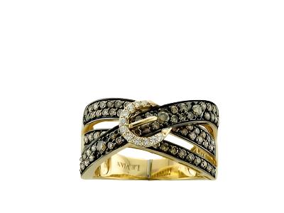 Le Vian Grand Sample Sale Ring featuring Chocolate Diamonds, Vanilla Diamonds set in 14K Honey Gold - BirthStone.com