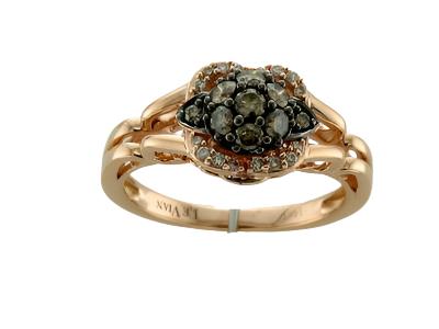 Le Vian Grand Sample Sale Ring featuring Chocolate Diamonds, Vanilla Diamonds set in 14K Strawberry Gold - BirthStone.com