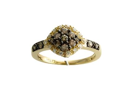 Le Vian Grand Sample Sale Ring featuring Chocolate Diamonds, Vanilla Diamonds set in 14K Honey Gold - BirthStone.com