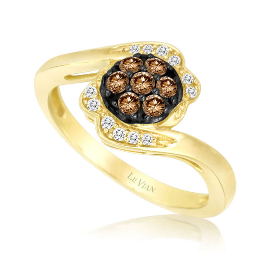 14K YELLOW GOLD DIAMOND  RING