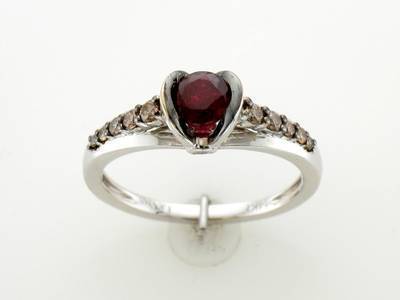 Le Vian Grand Sample Sale Ring featuring Passion Ruby Chocolate Diamonds, Vanilla Diamonds set in 14K Vanilla Gold - BirthStone.com
