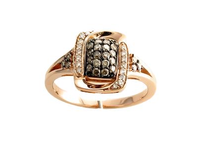 Le Vian Grand Sample Sale Ring featuring Chocolate Diamonds, Vanilla Diamonds set in 14K Strawberry Gold - BirthStone.com