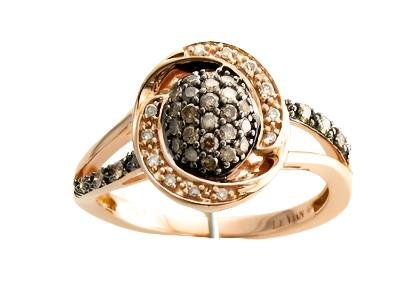 Le Vian Grand Sample Sale Ring featuring Chocolate Diamonds, Vanilla Diamonds set in 14K Strawberry Gold - BirthStone.com