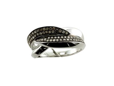 1/3 cts Chocolate Diamond Band Ring in 14K White Gold by Le Vian - BirthStone.com