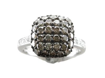 1 1/2 cts Chocolate Diamond Cocktail Ring in 14K White Gold by Le Vian - BirthStone.com