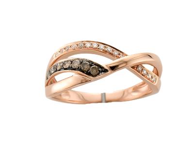 1/4 cts Chocolate Diamond Band Ring in 14K Rose Gold by Le Vian - BirthStone.com