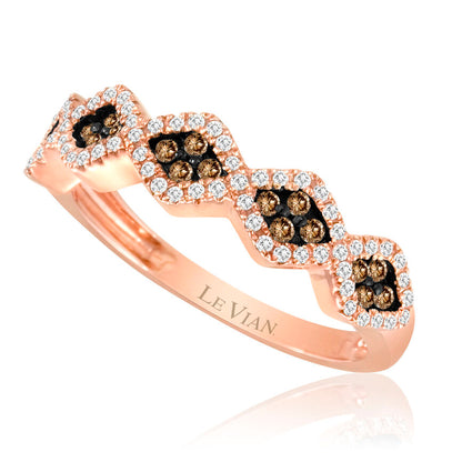 14K STRAWBERRY GOLD DIAMOND  RING