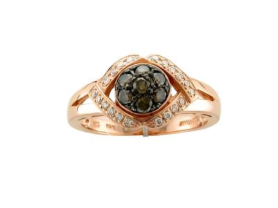 3/8 cts Chocolate Diamond Cocktail Ring in 14K Rose Gold by Le Vian - BirthStone.com