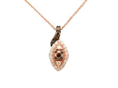 1/2 cts Chocolate Diamond Pendant Necklace in 14K Rose Gold by Le Vian - BirthStone.com