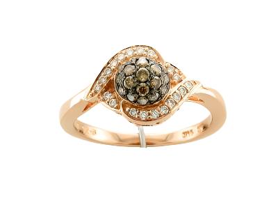 1/3 cts Chocolate Diamond Cocktail Ring in 14K Rose Gold by Le Vian - BirthStone.com